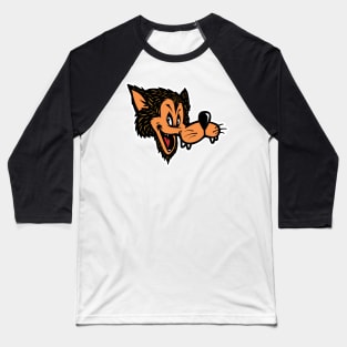 Alpha Wolf Cartoon Graphic Logo Baseball T-Shirt